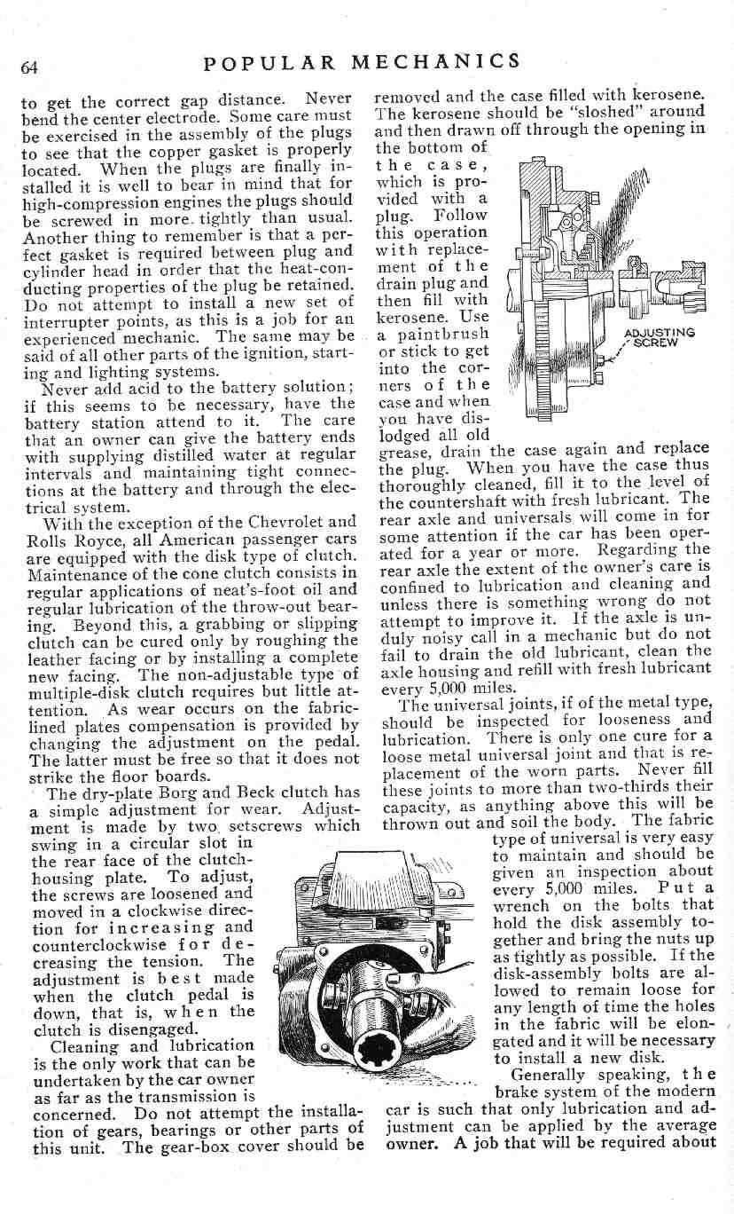 1924 Popular Mechanics Auto Tourist Handbook Page 46